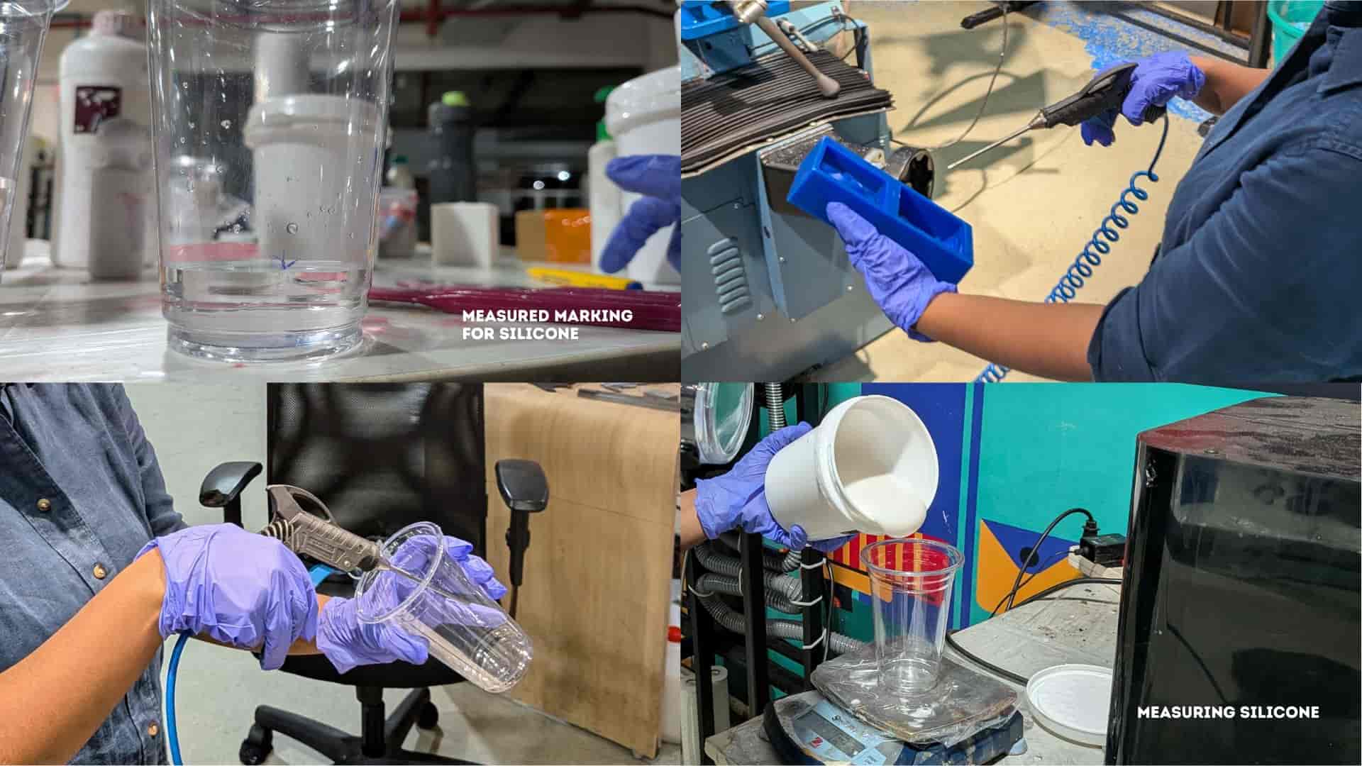 Measuring silicone